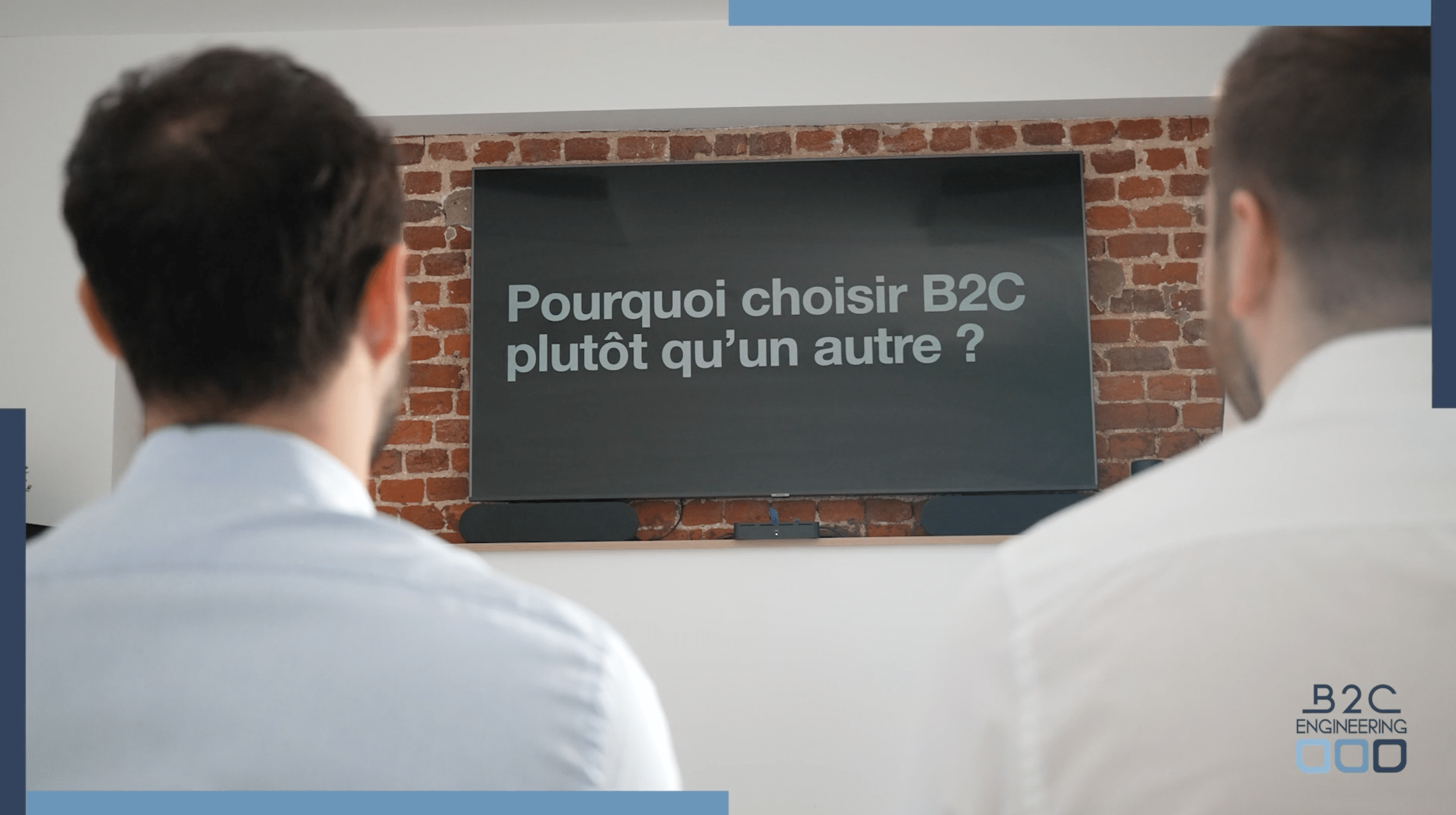 Image de la boite à questions de B2C Engineering avec Gauthier et Loris